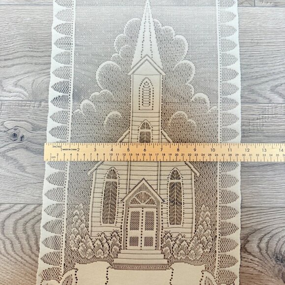 Decorative Lace Wall Door Art Hanging Tapestry Religious Country Church Motif - Picture 7 of 8